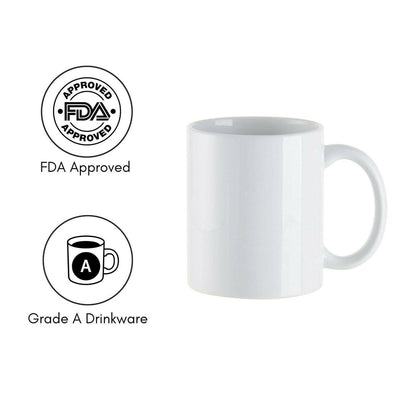 Craft Express 11oz Ceramic Sublimation Mugs: White Glossy Blanks