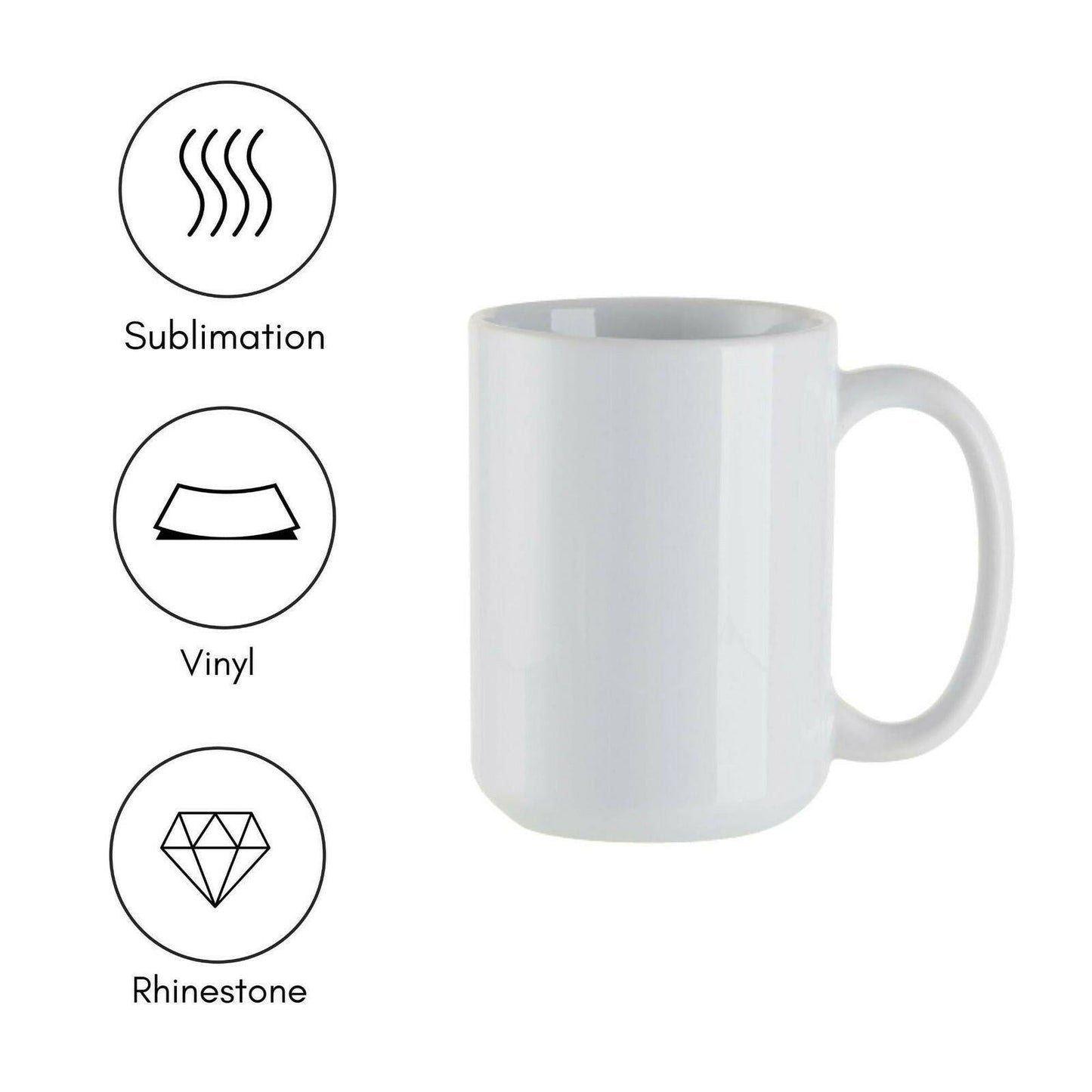 Craft Express 15oz Ceramic Sublimation Mugs