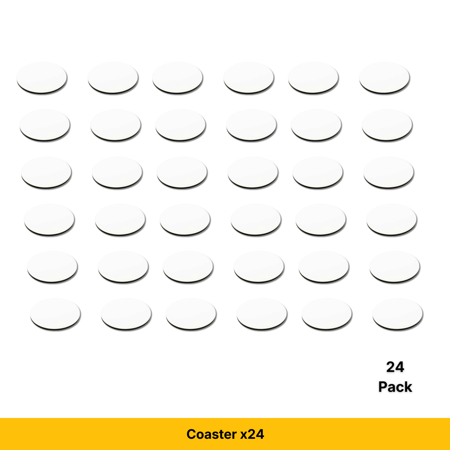 Craft Express White Round Coasters, Sublimation Hardboard Blanks