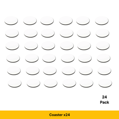 Craft Express White Round Coasters, Sublimation Hardboard Blanks