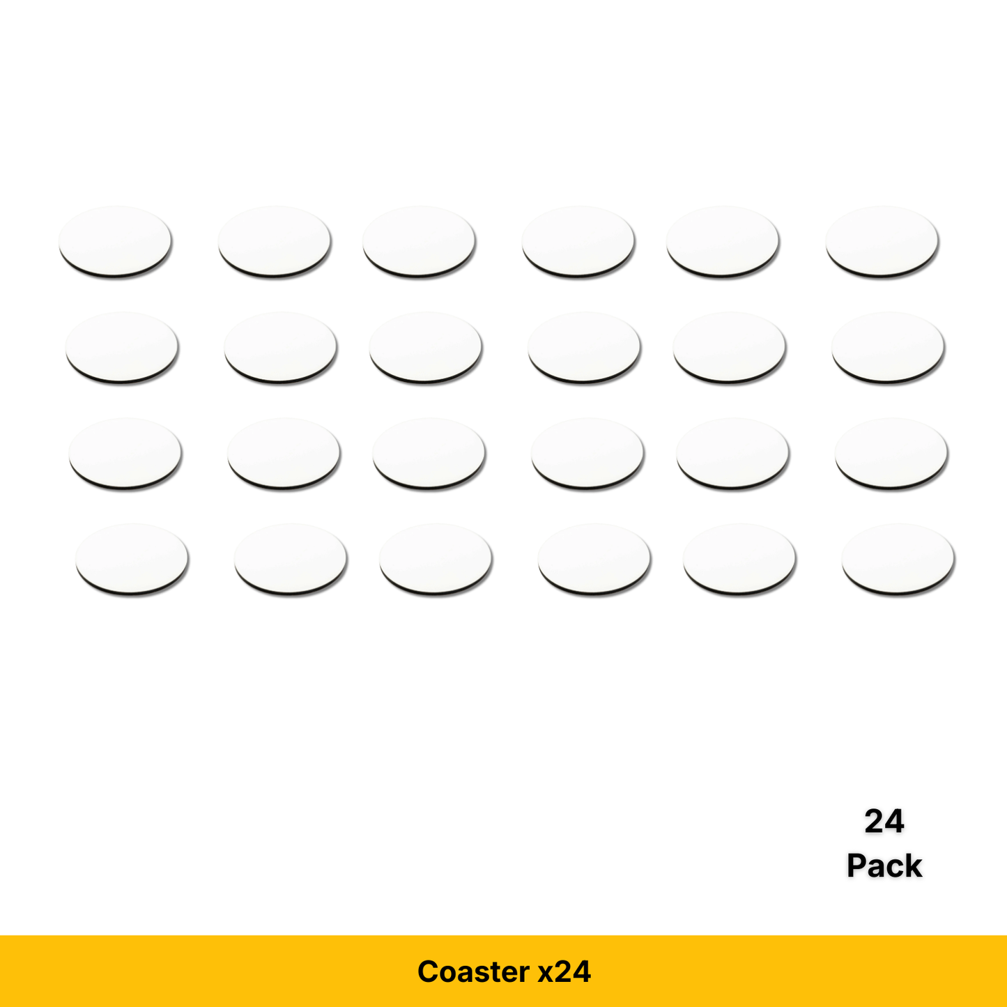 Craft Express White Round Coasters, Sublimation Hardboard Blanks