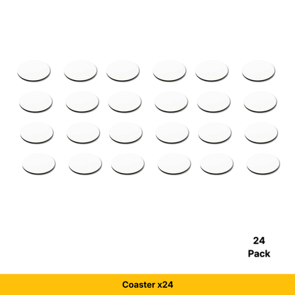 Craft Express White Round Coasters, Sublimation Hardboard Blanks