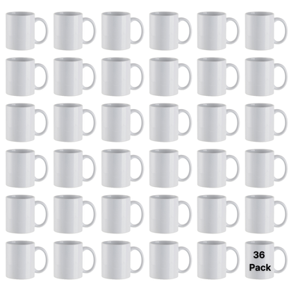 Craft Express 11oz Ceramic Sublimation Mugs: White Glossy Blanks
