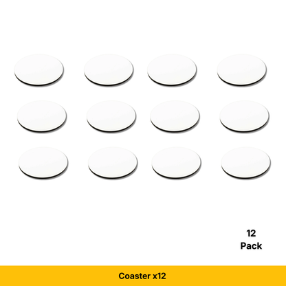 Craft Express White Round Coasters, Sublimation Hardboard Blanks