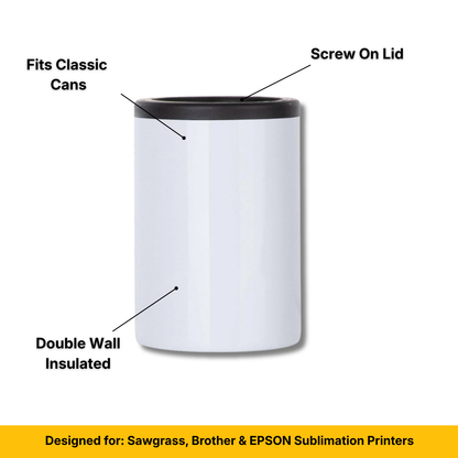 Craft Express 12oz Stainless Steel Classic Can Coolers – Sublimation Ready