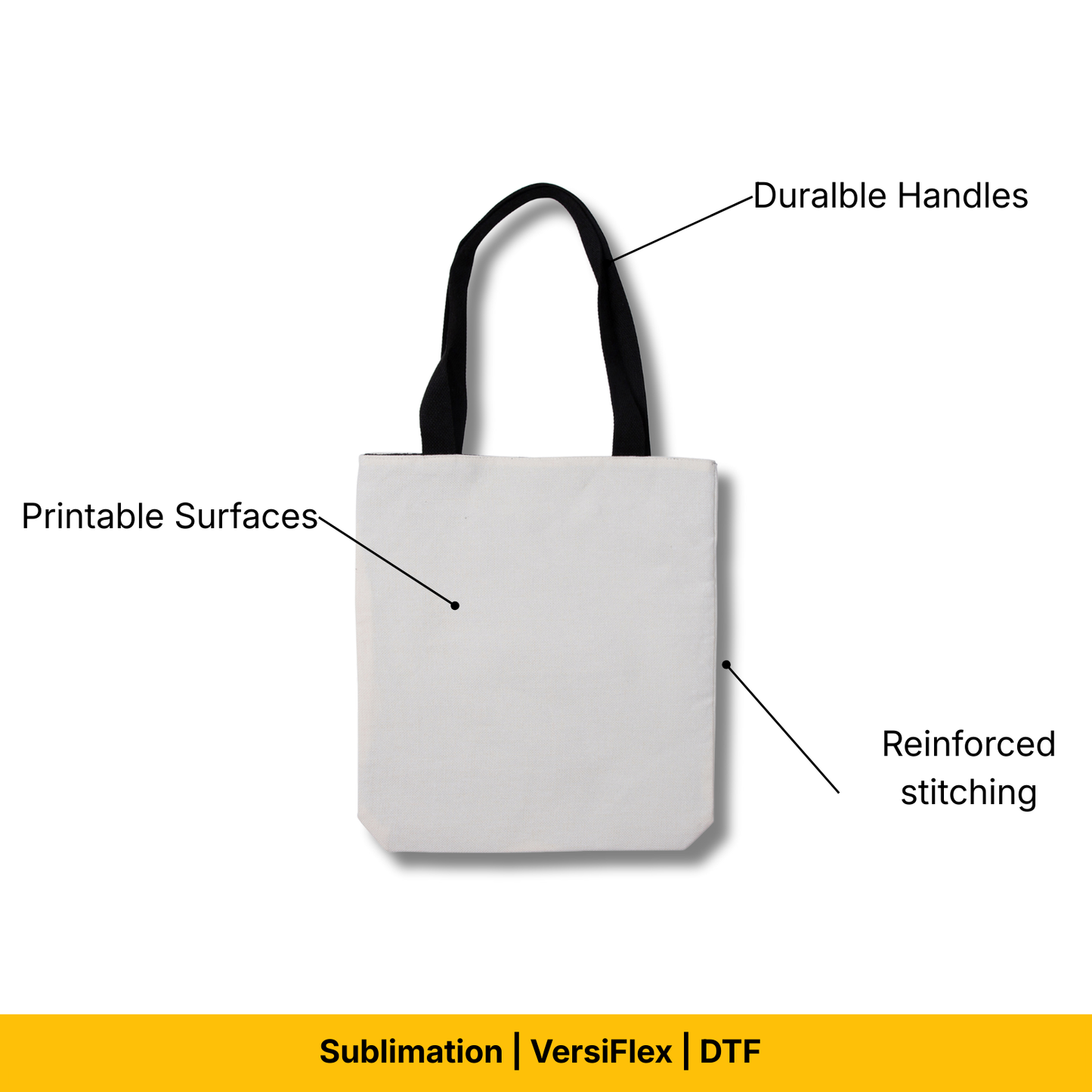 Craft Express Linen Sublimation Tote Bags – 15"x16"