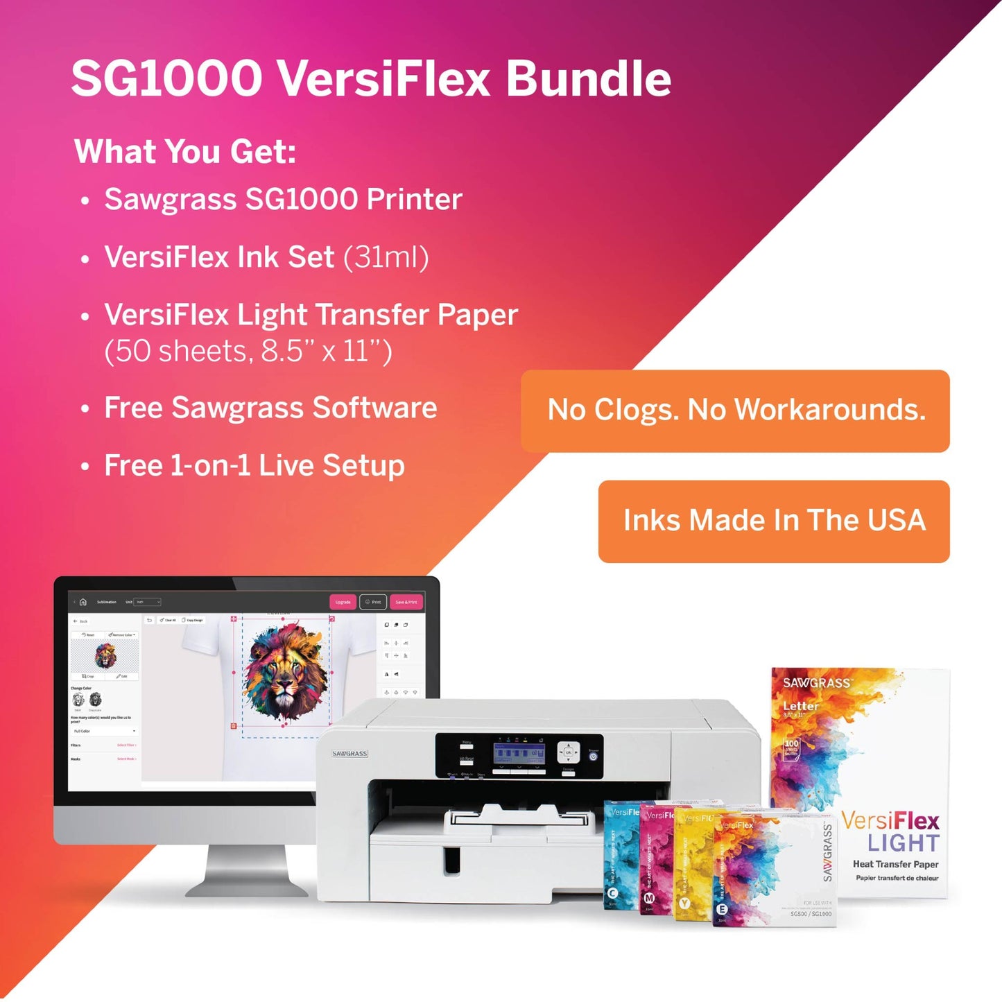 VersiFlex Printer, Ink and Paper Bundle