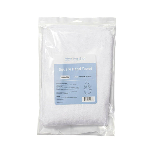 White 12 inch microfiber sublimation towel blanks