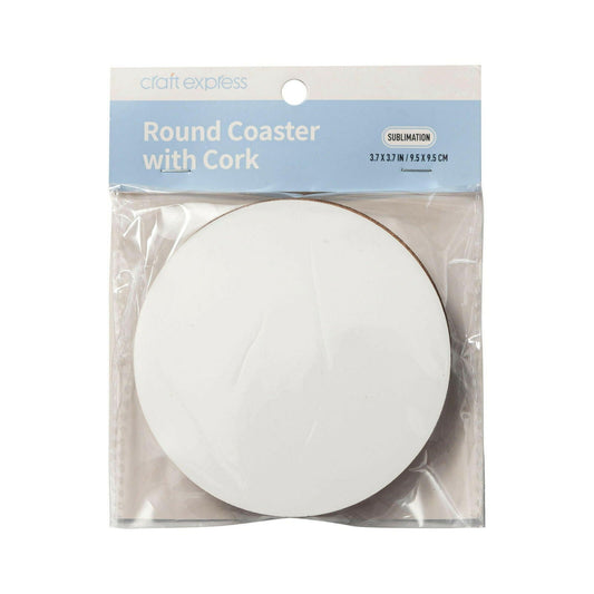 White round hardboard sublimation coaster blanks