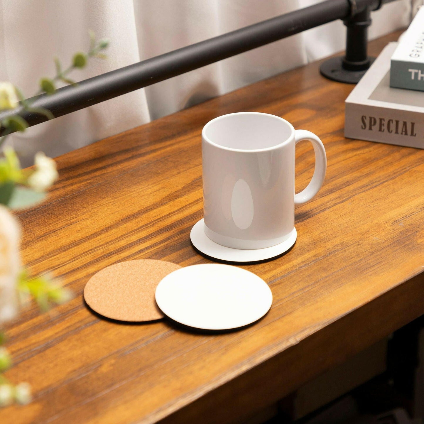 Craft Express White Round Coasters, Sublimation Hardboard Blanks