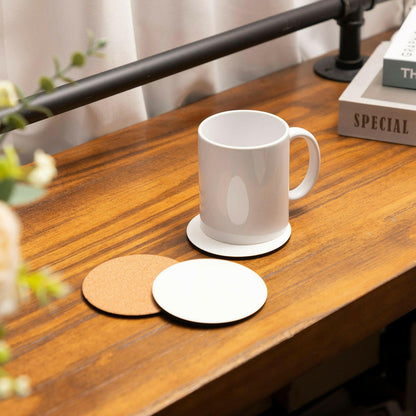 Craft Express White Round Coasters, Sublimation Hardboard Blanks
