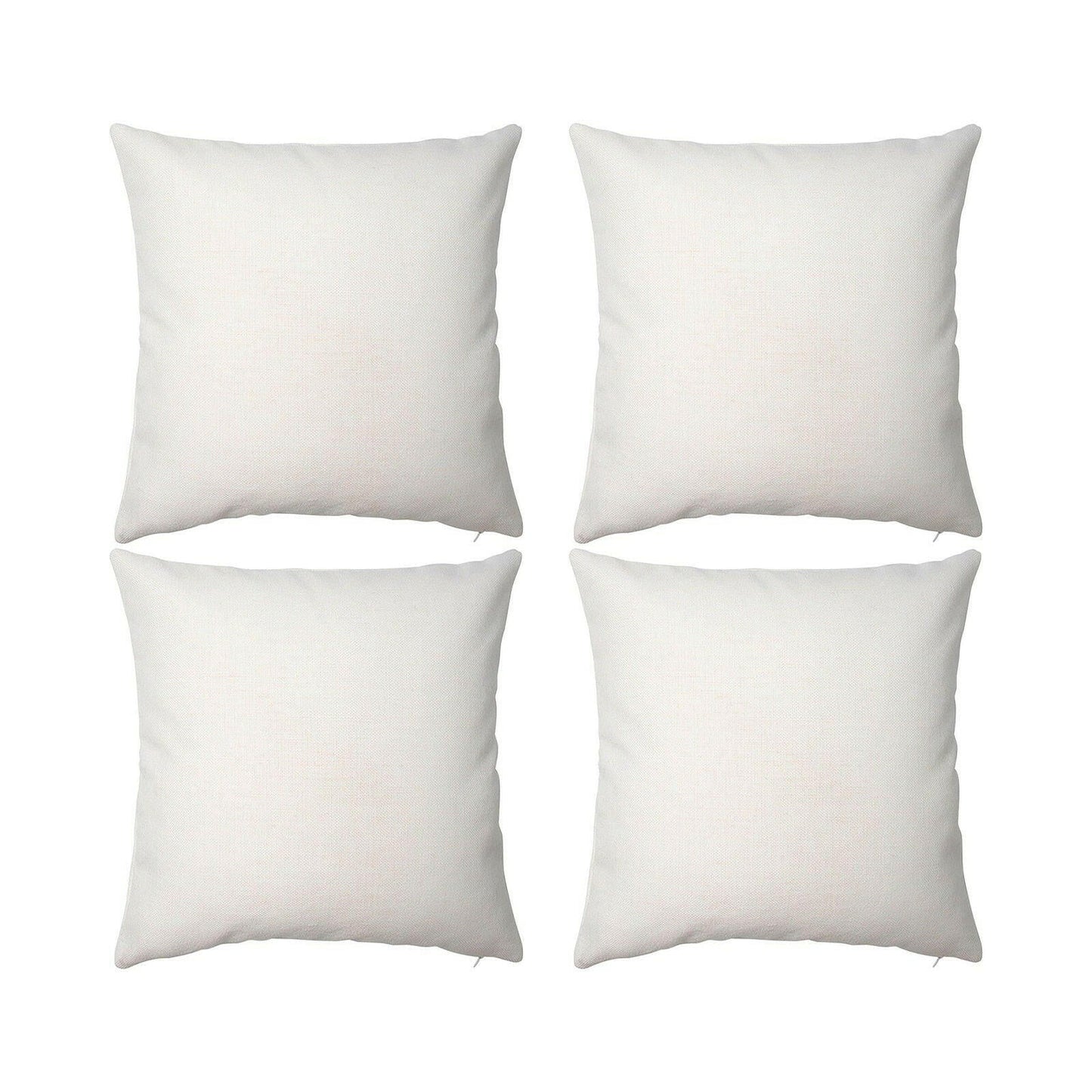 Ivory linen sublimation blank pillow covers 18 by 18 inch