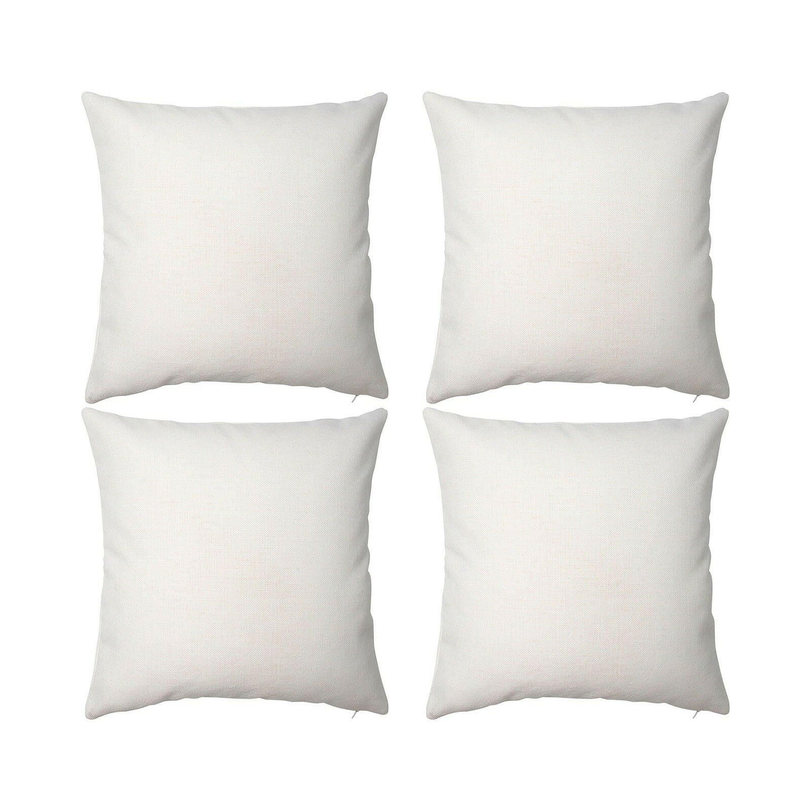 Ivory linen sublimation blank pillow covers 18 by 18 inch