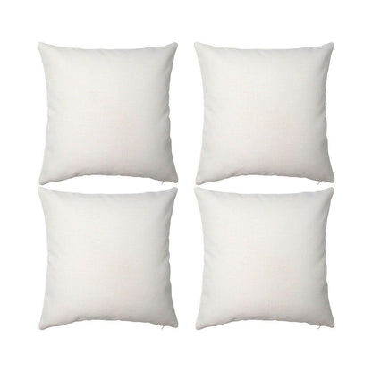 Ivory linen sublimation blank pillow covers 18 by 18 inch