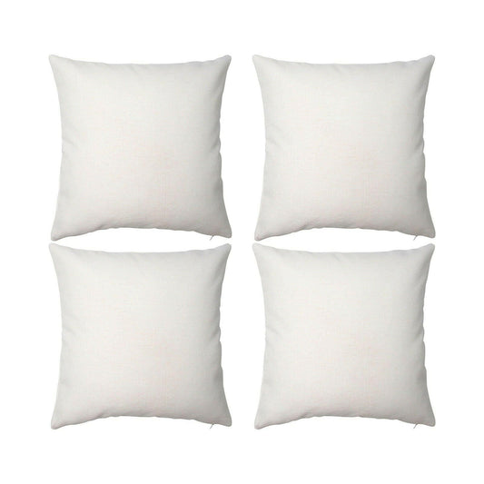 Ivory linen sublimation blank pillow covers 18 by 18 inch