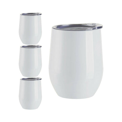 12oz stainless wine sublimation blank tumblers with lids