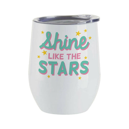 Craft Express 6 Pack Stainless Steel Sublimation Wine Tumblers – 12oz with Lids